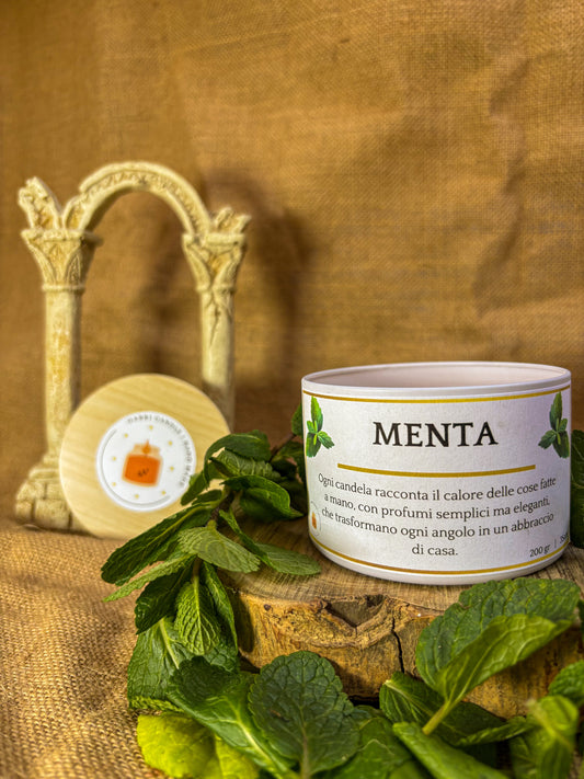Candela alla Menta Piperita – Freschezza Rinvigorente